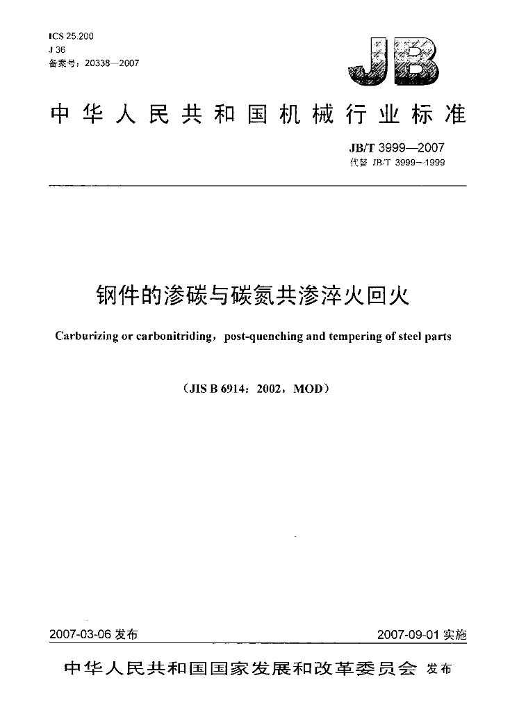 JB/T 3999-2007 标准预览