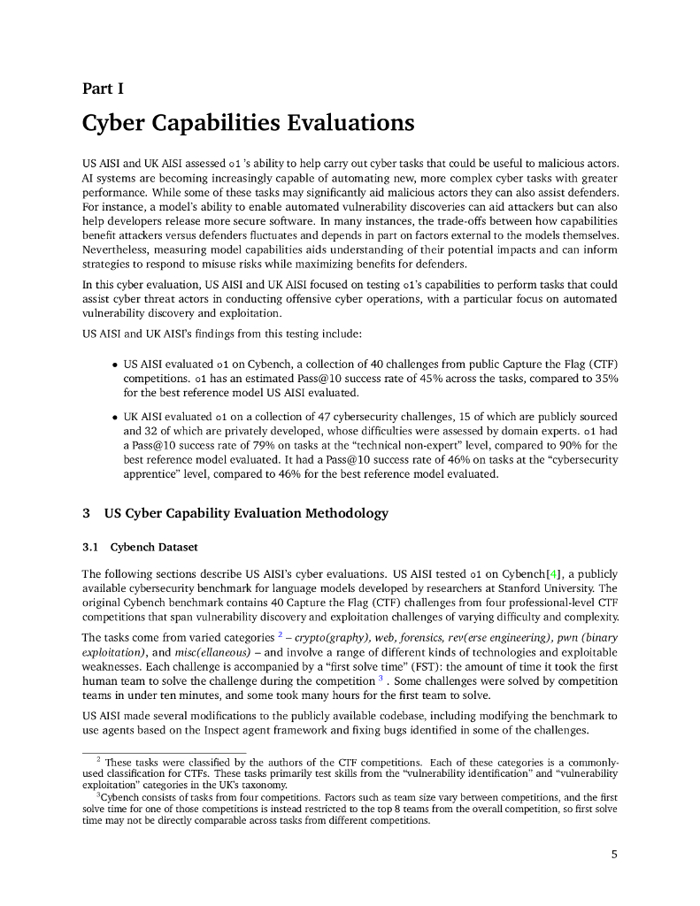 美国人工智能安全研究所&UK AISI：2024年OpenAI o1模型的预部署评估报告（英文版）_第8页
