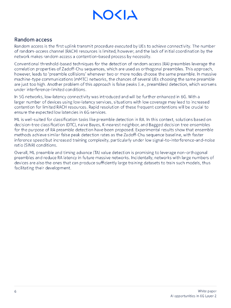 诺基亚贝尔：2024年6G第2层的人工智能机遇白皮书（英文版）_第6页