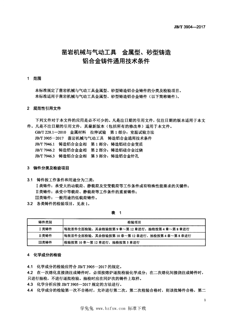 JB/T 3904-2017 标准预览