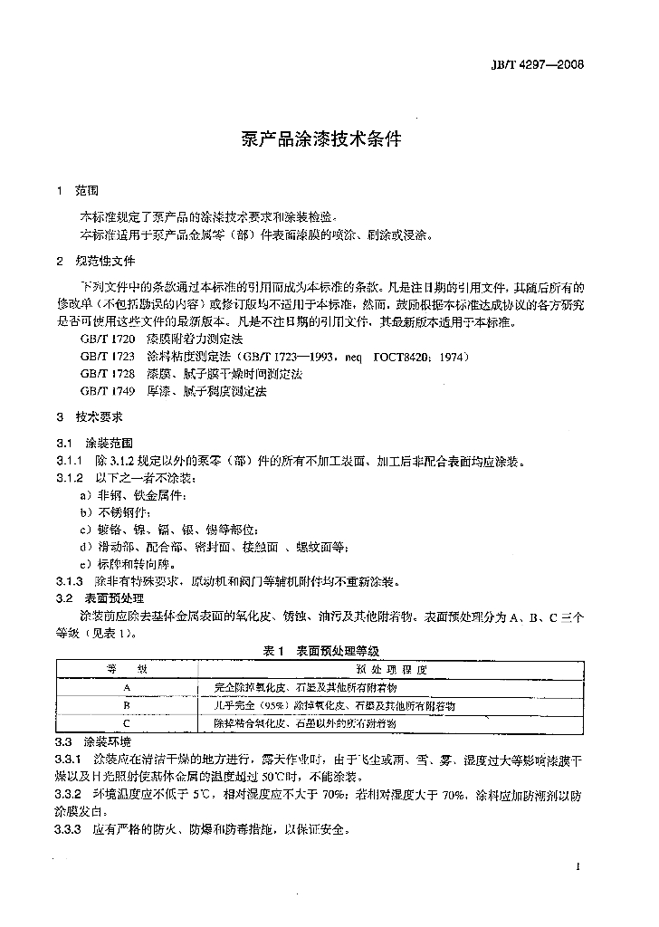 JB/T 4297-2008 标准预览