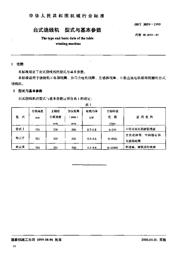 JB/T 3859-1999 标准预览