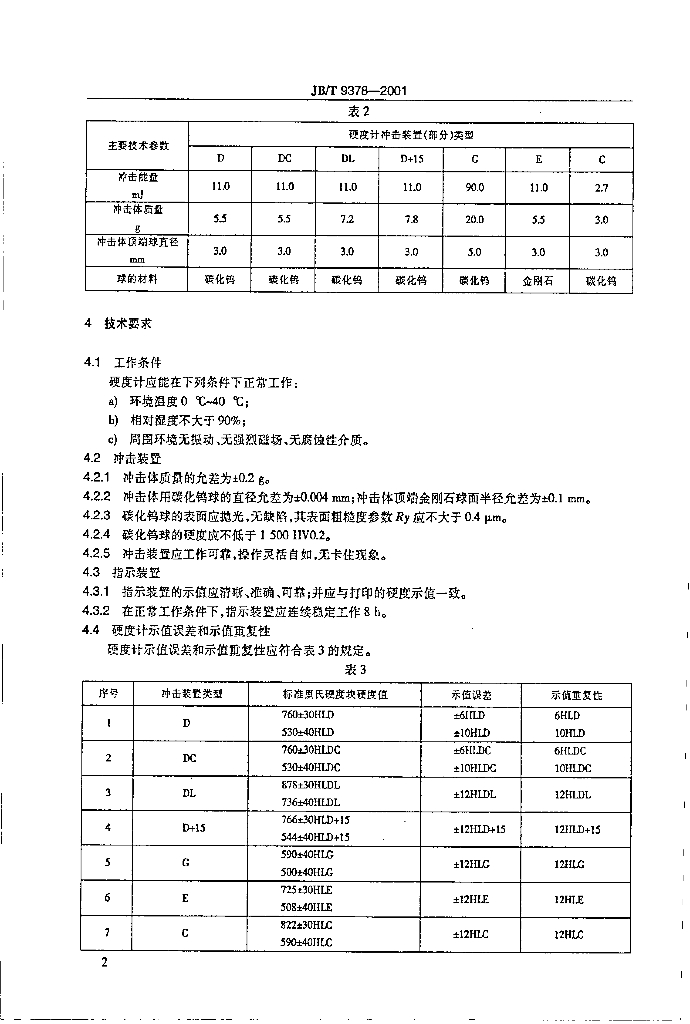 JB/T 9378-2001 标准预览