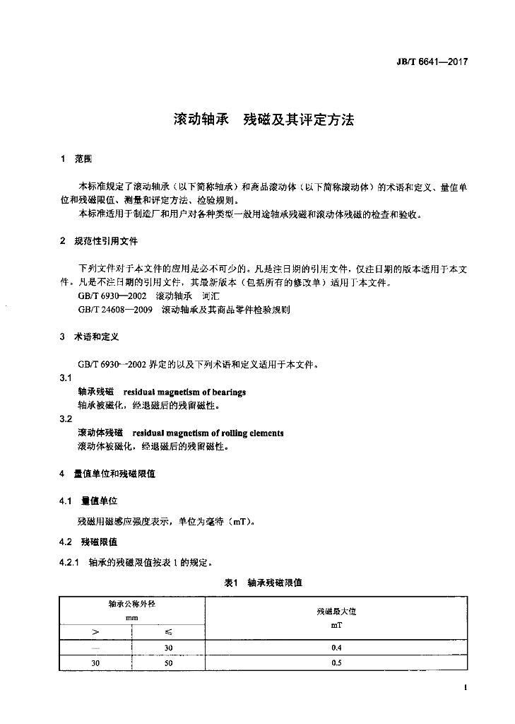 JB/T 6641-2017 标准预览