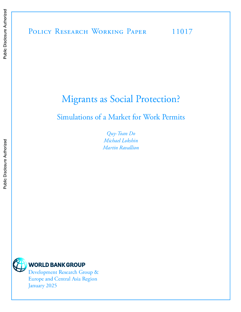 世界银行：移民作为社会保护？工作许可证市场的模拟（英文版）