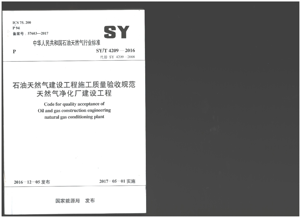 SY/T 4209-2016 标准预览