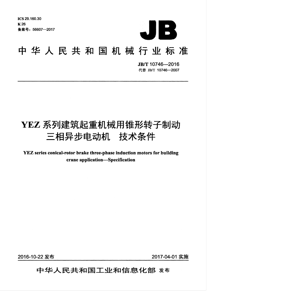 JB/T 10746-2016 标准预览