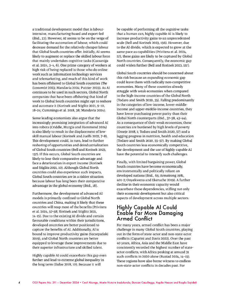 加拿大国际治理创新中心（CIGI）：2024年为什么全球南方国家需要关心高能力的人工智能报告（英文版）_第10页