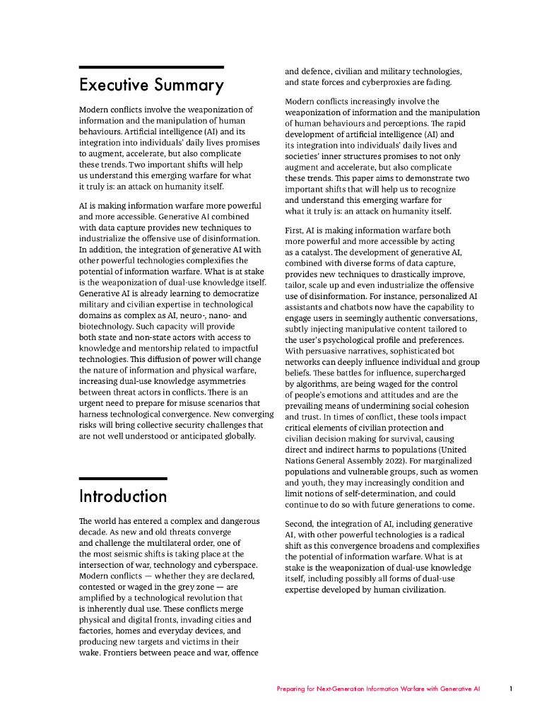 加拿大国际治理创新中心（CIGI）：2024年利用生成人工智能为下一代信息战做好准备报告（英文版）_第7页