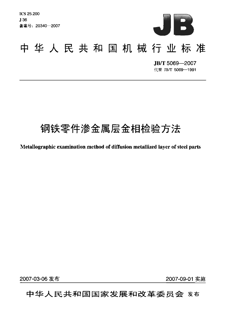 JB/T 5069-2007 标准预览