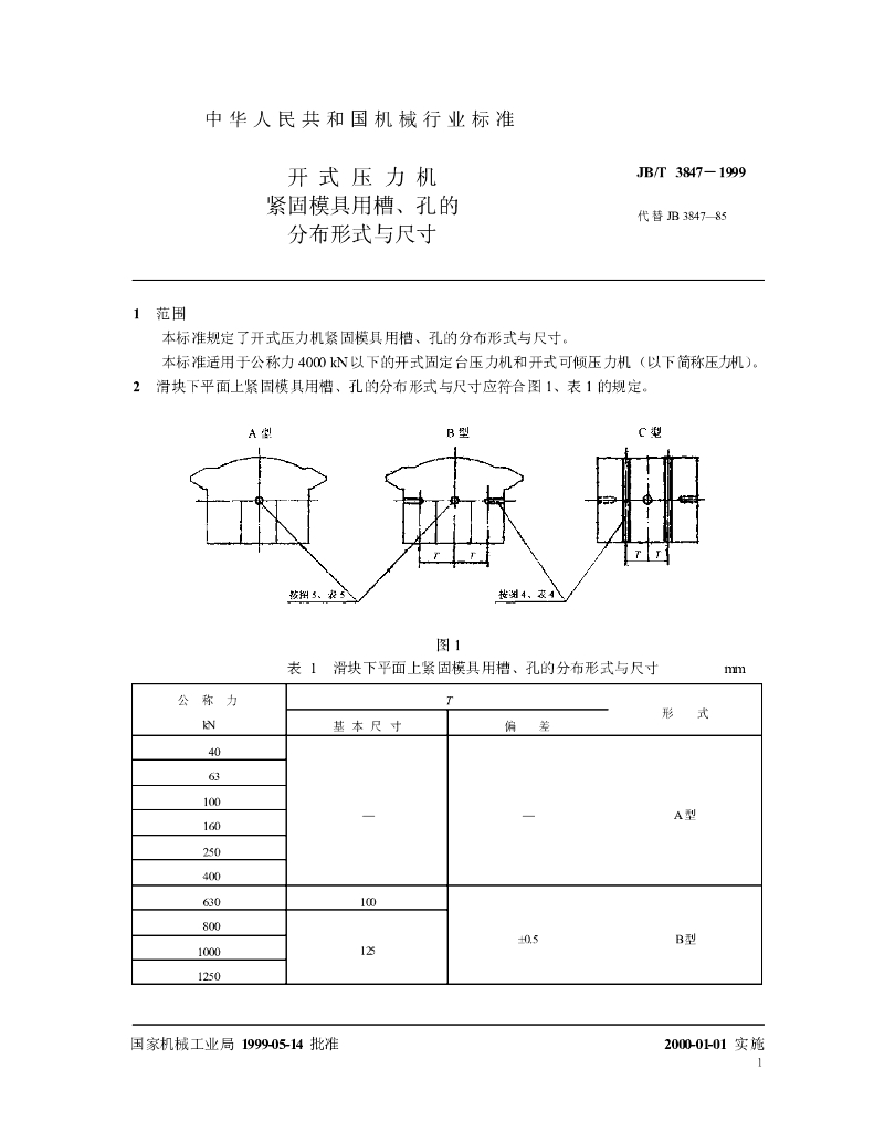 JB/T 3847-1999 标准预览