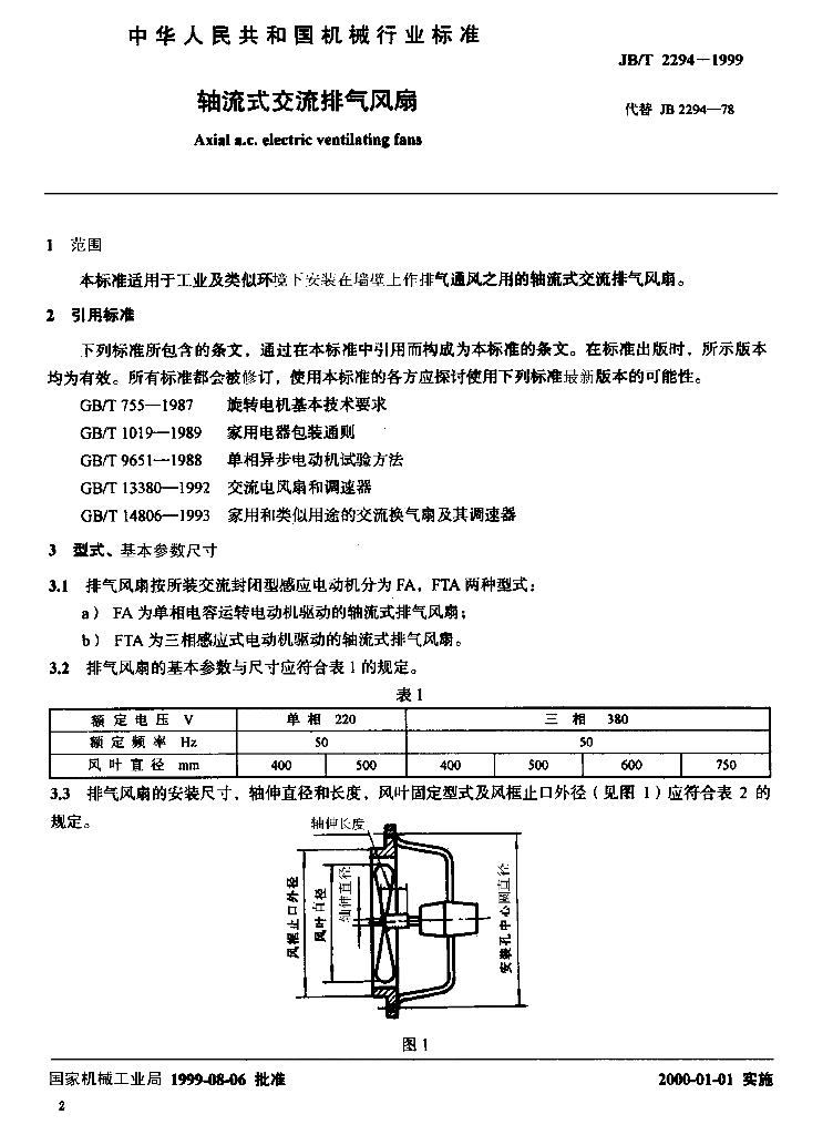 JB/T 2294-1999 标准预览