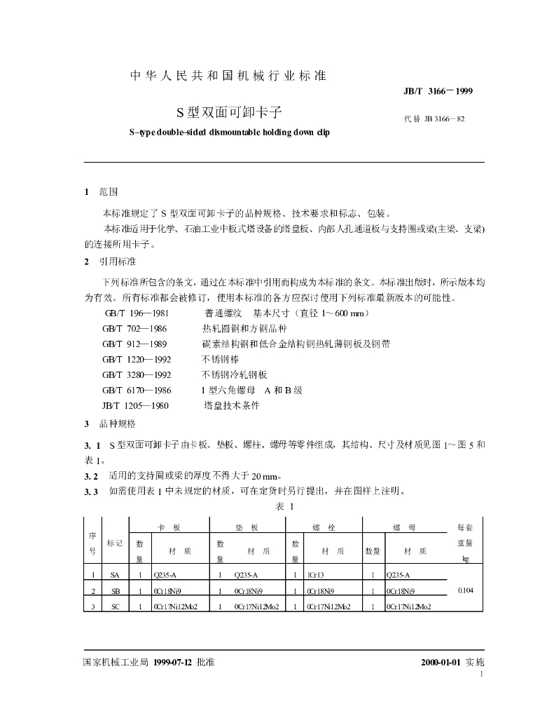 JB/T 3166-1999 标准预览