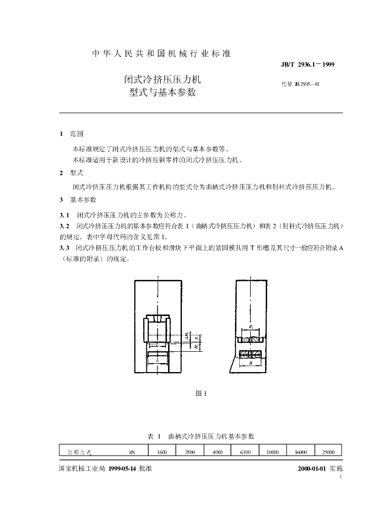 JB/T 2936.1-1999 标准预览