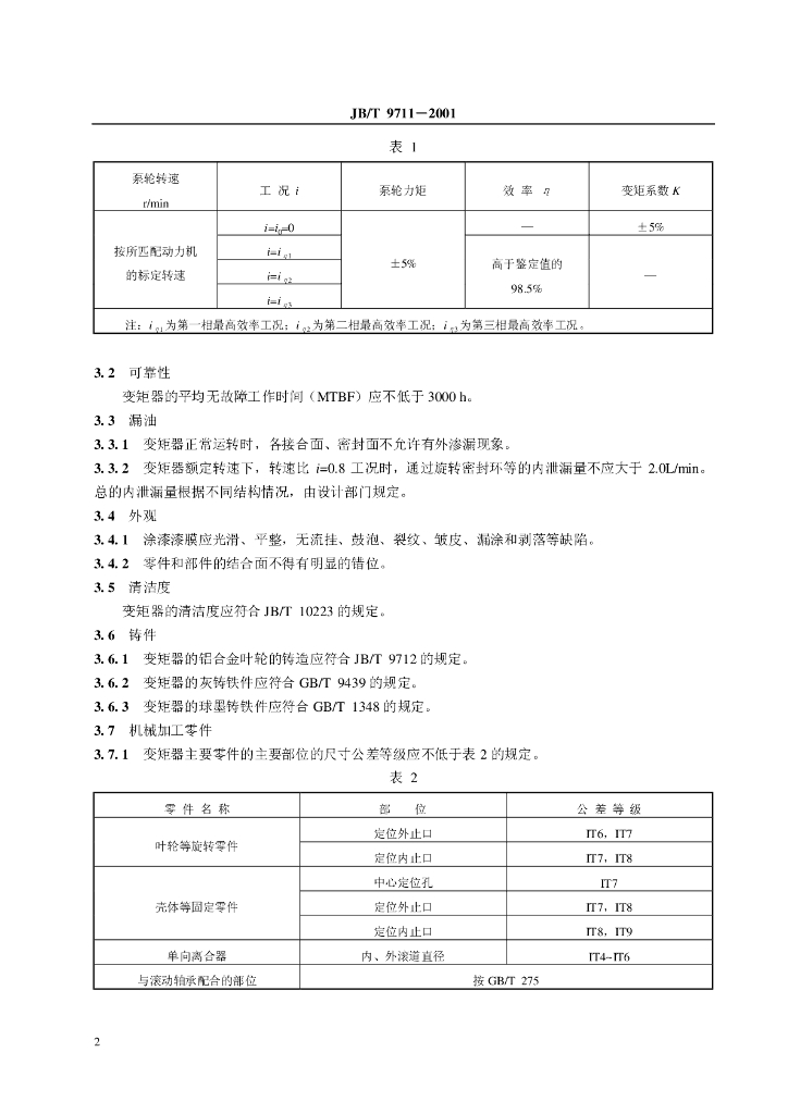 JB/T 9711-2001 标准预览