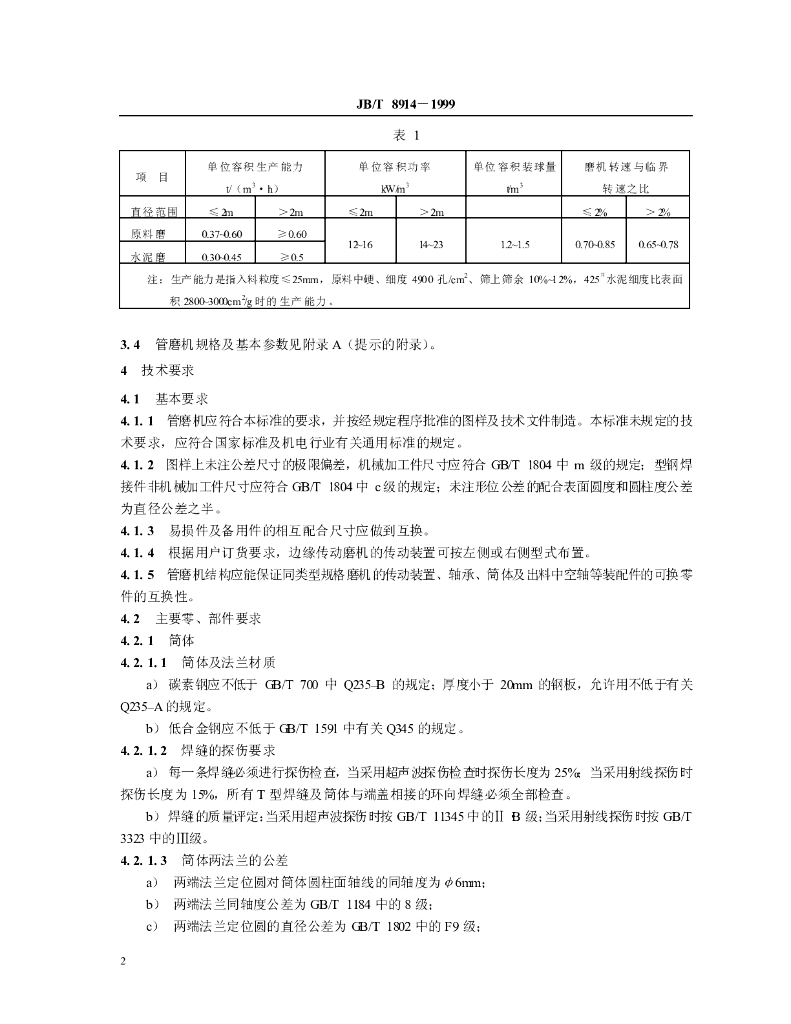 JB/T 8914-1999 标准预览