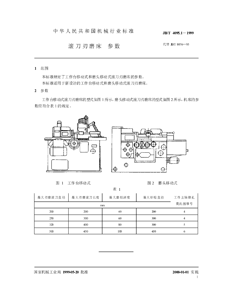JB/T 4095.1-1999 标准预览
