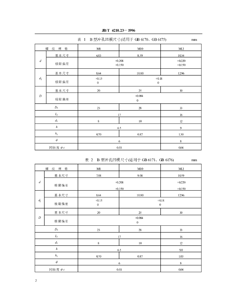 JB/T 4210.23-1996 标准预览