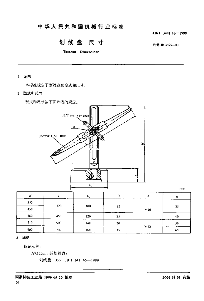 JB/T 3411.65-1999 标准预览