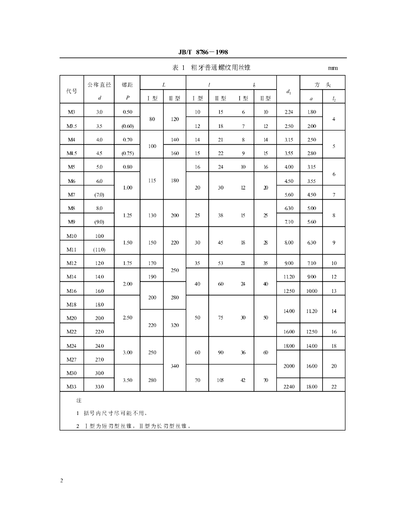 JB/T 8786-1998 标准预览