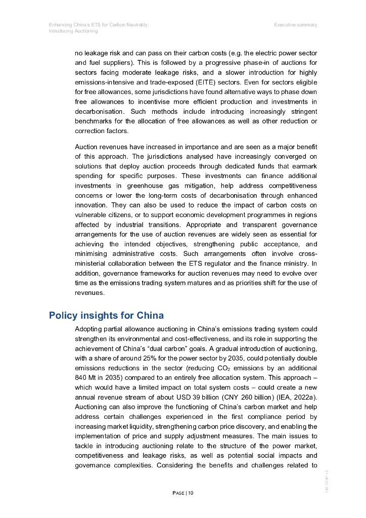 IEA国际能源署：2024年加强中国碳中和交易所：引入拍卖国际经验教训报告（英文版）_第10页