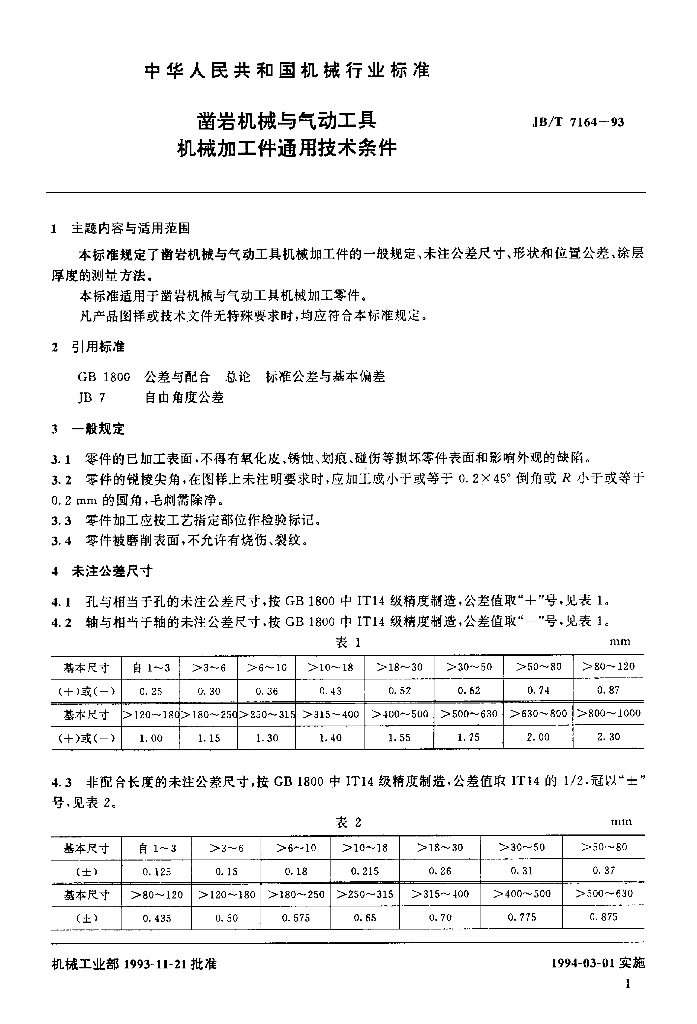 JB/T 7164-1993 标准预览