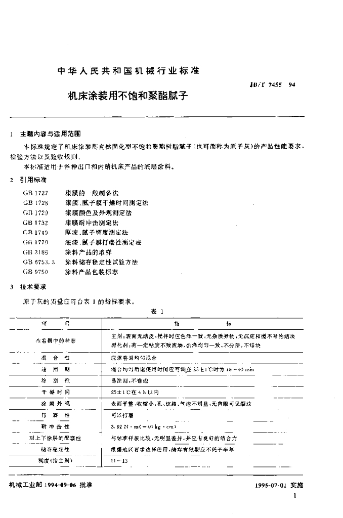 JB/T 7455-1994 标准预览