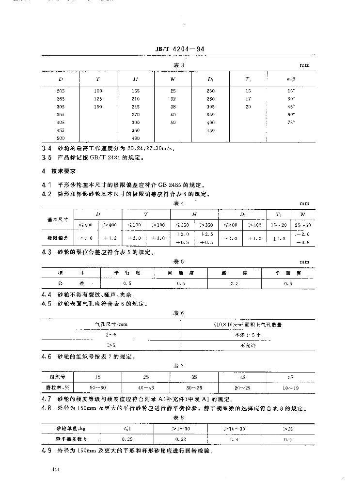 JB/T 4204-1994 标准预览