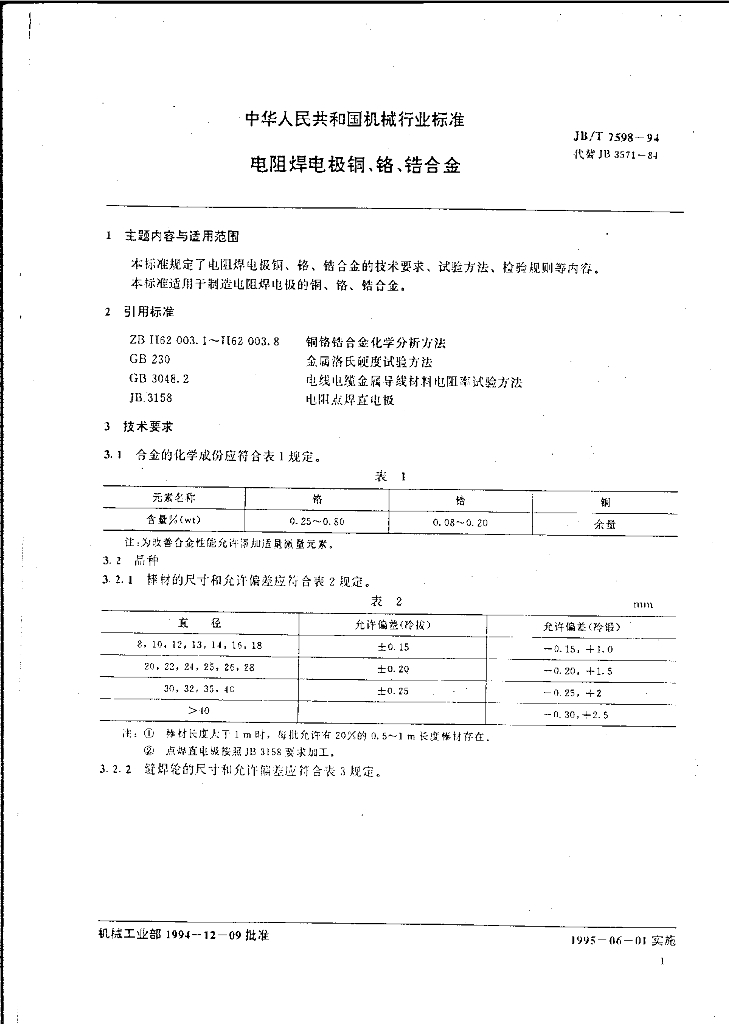 JB/T 7598-1994 标准预览