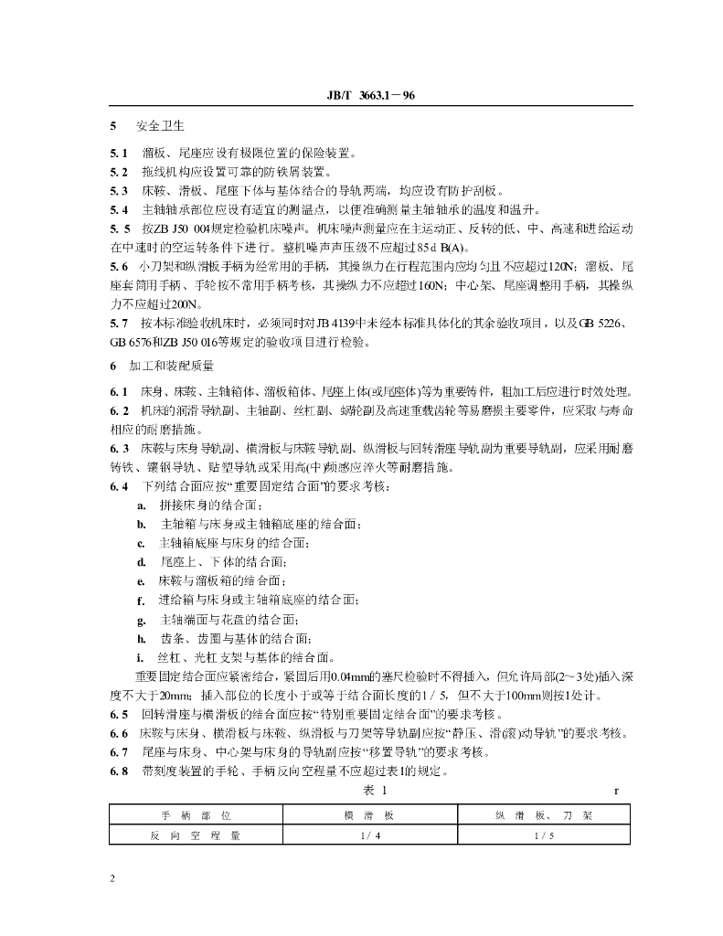 JB/T 3663.1-1996 标准预览