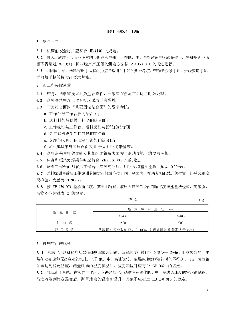 JB/T 4318.4-1996 标准预览