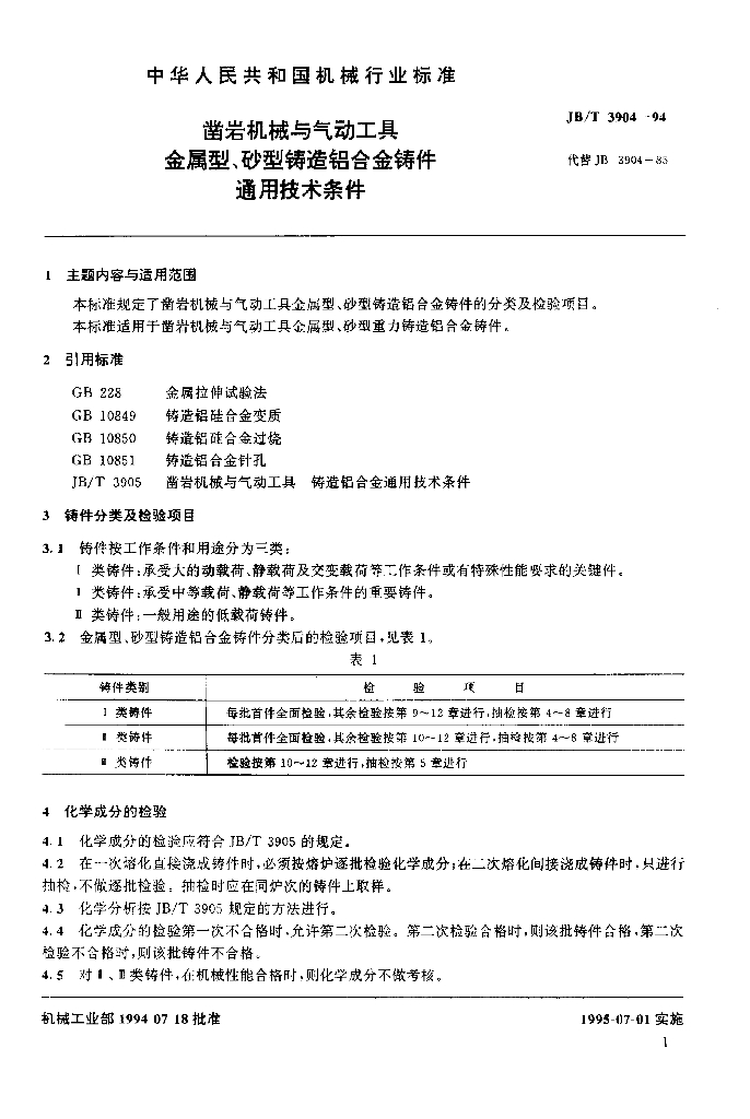 JB/T 3904-1994 标准预览