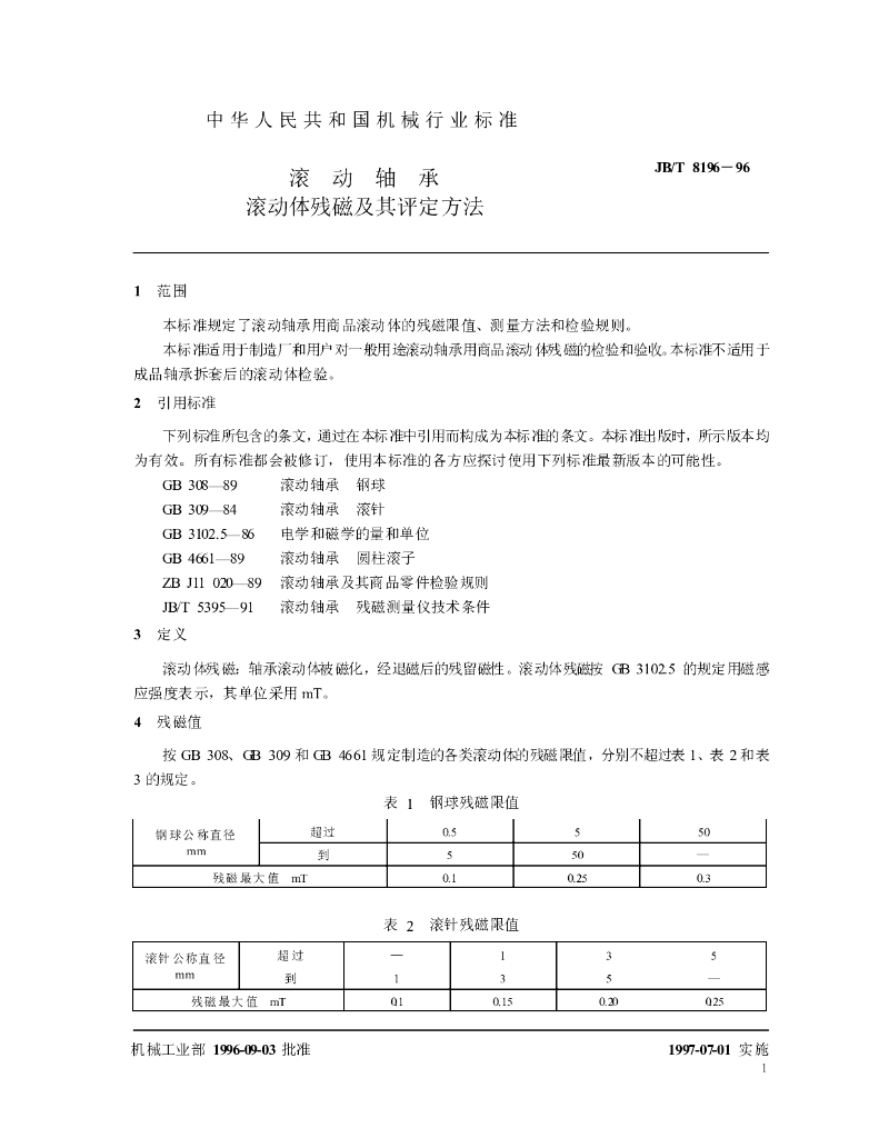 JB/T 8196-1996 标准预览