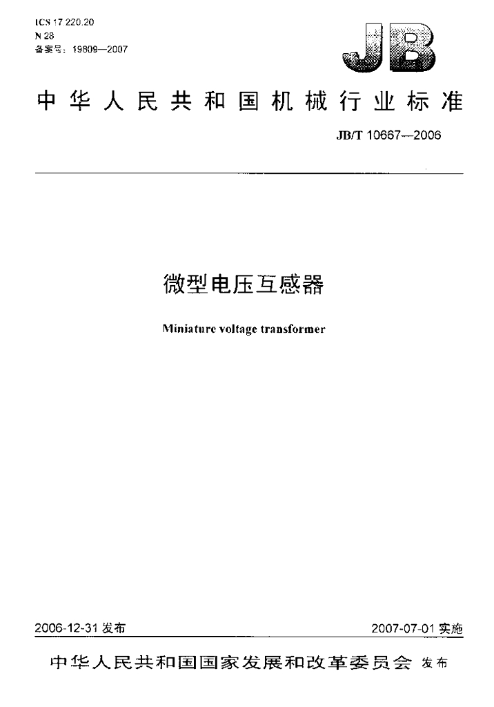 JB/T 10667-2006 标准预览