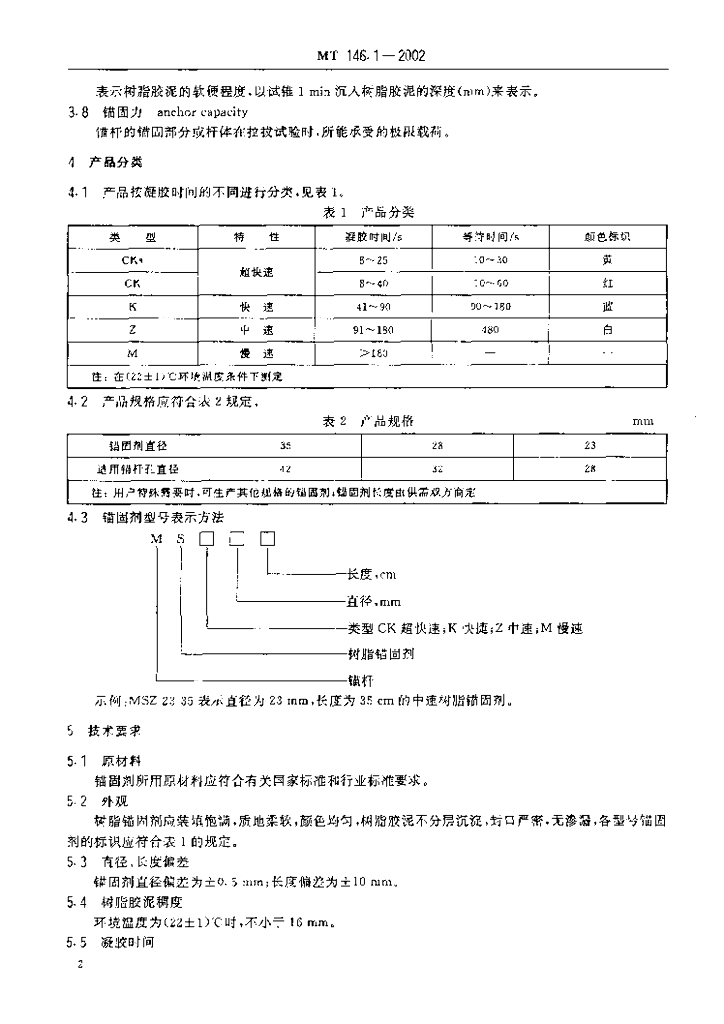 MT 146.1-2002 标准预览