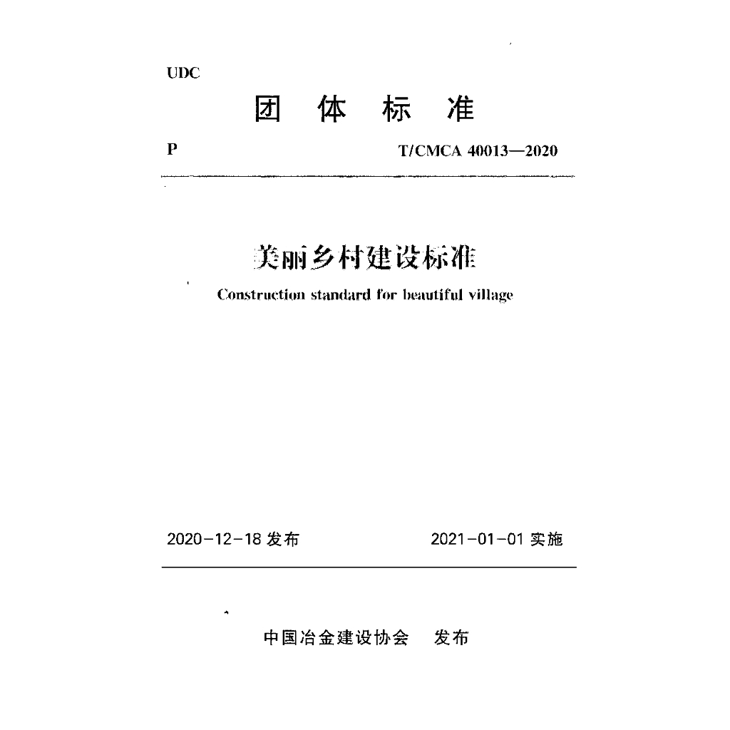 T/CMCA 40013-2020 标准预览