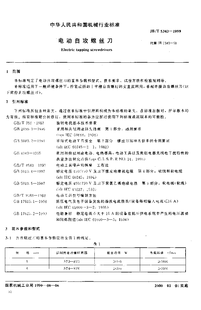 JB/T 5343-1999 标准预览