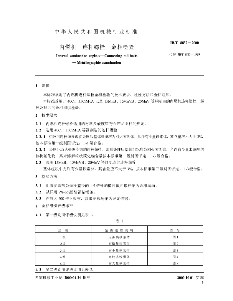 JB/T 8837-2000 标准预览