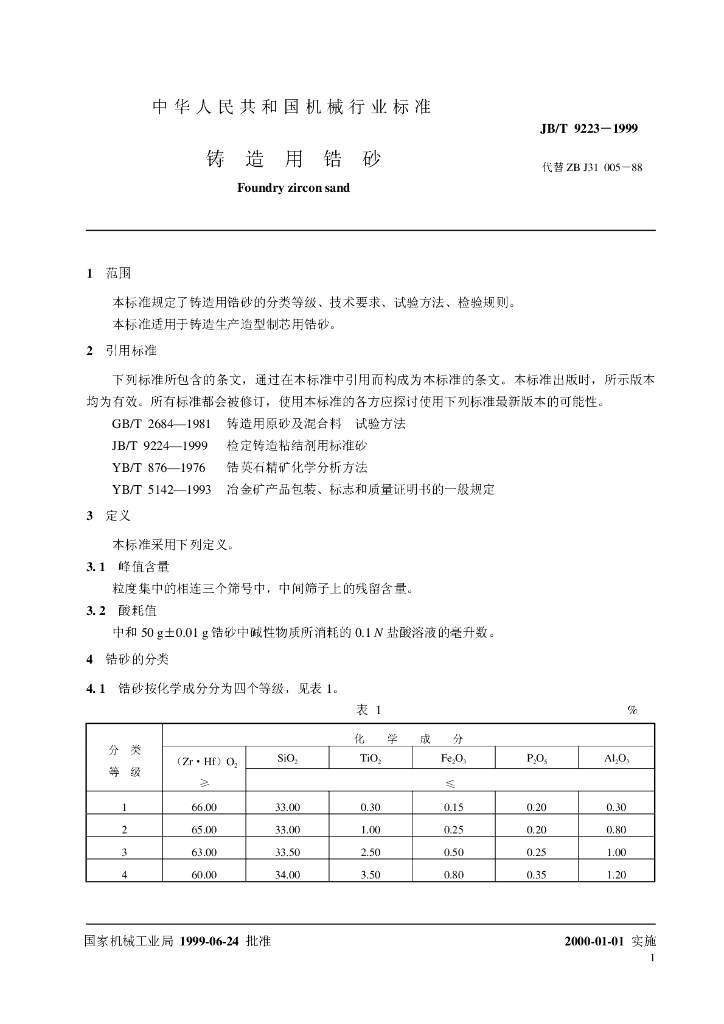 JB/T 9223-1999 标准预览