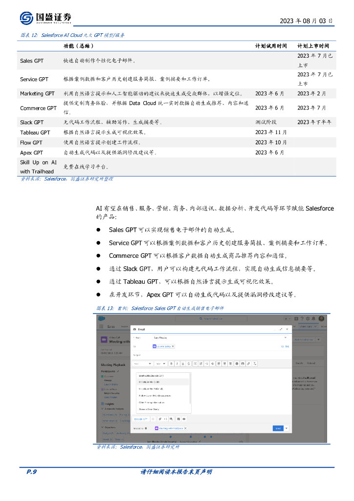 国盛证券：人工智能行业海外市场：定量测算Salesforce的AI商业化增量有多大_第9页