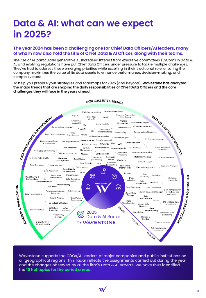 Wavestone ：2025年数据与AI雷达：掌握数据与人工智能转型的10大挑战研究报告（英文版）_第3页