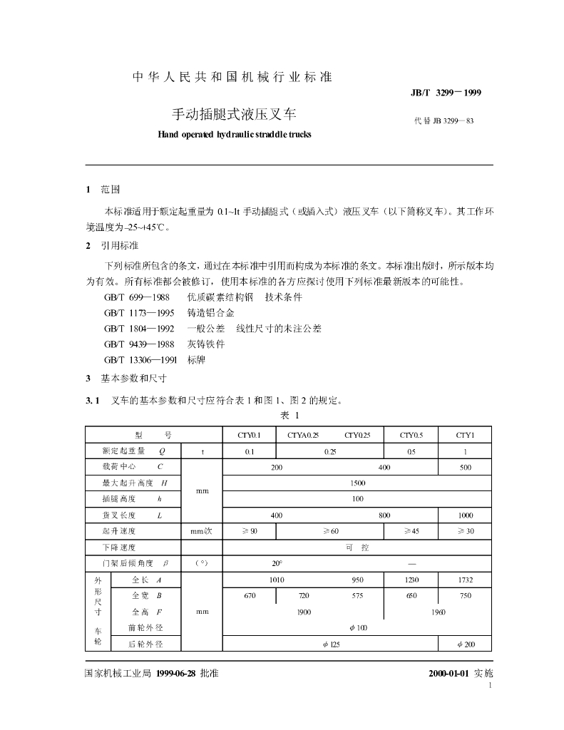 JB/T 3299-1999 标准预览