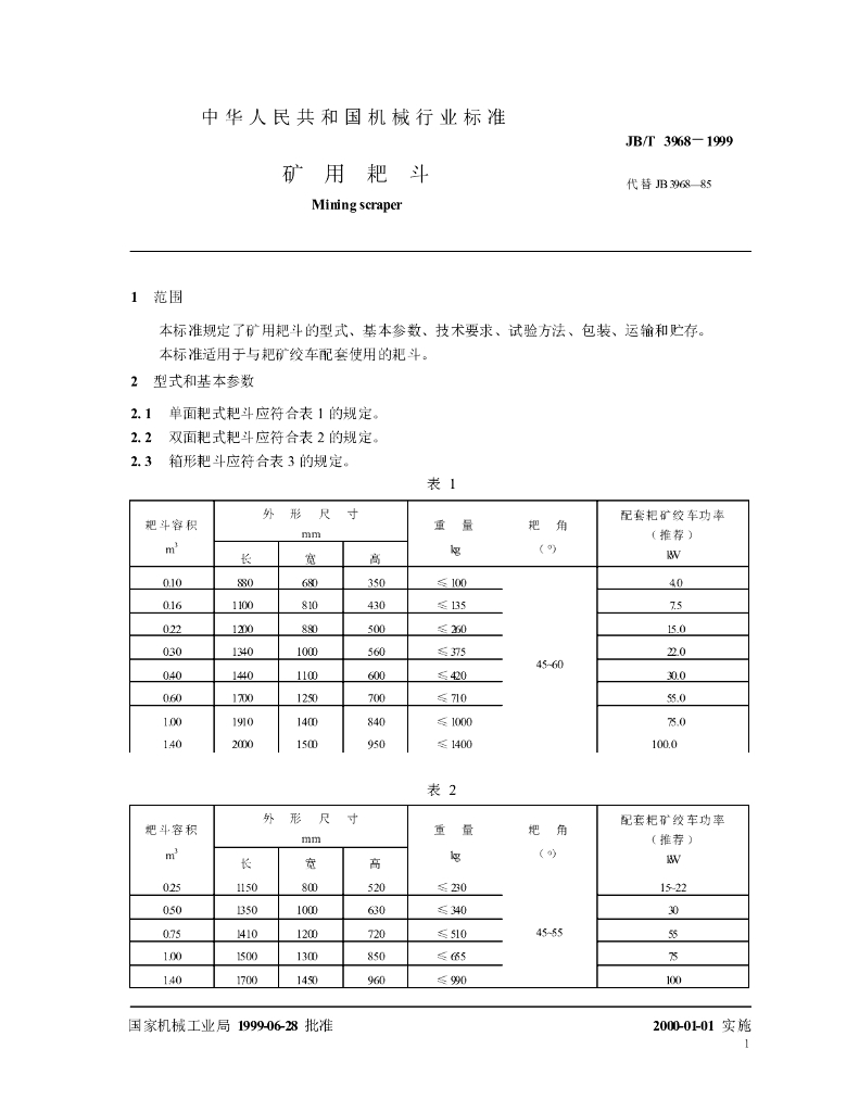 JB/T 3968-1999 标准预览