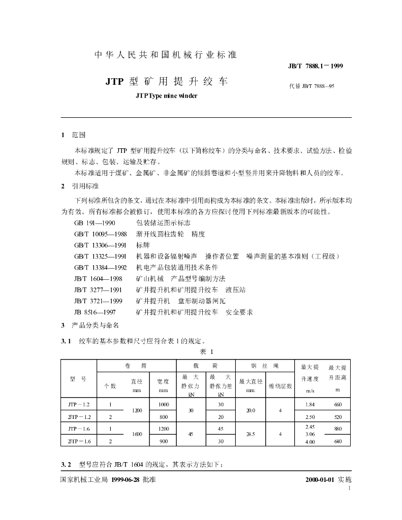 JB/T 7888.1-1999 标准预览