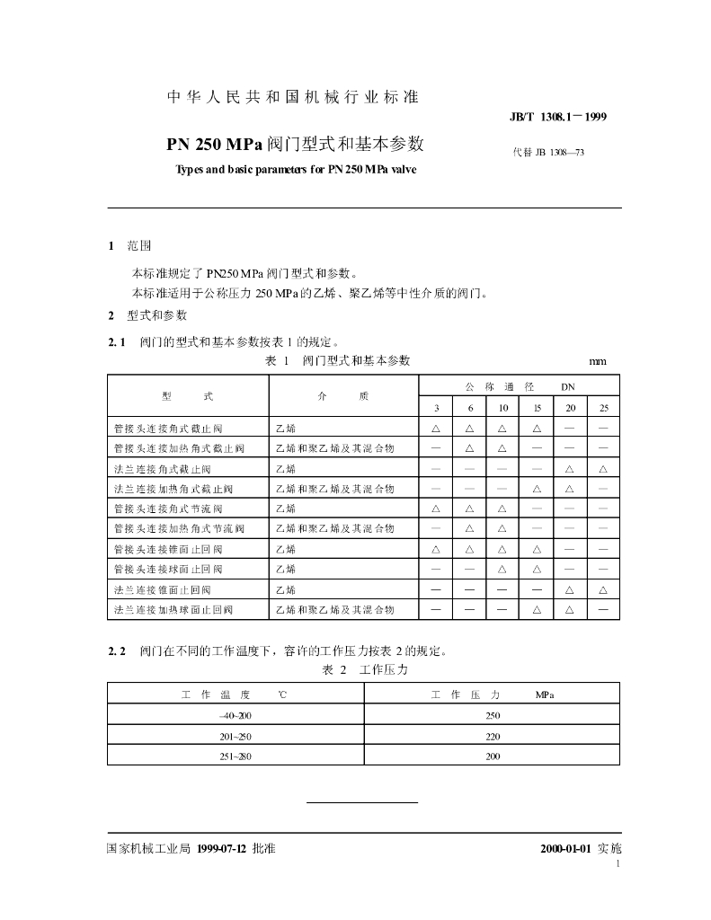JB/T 1308.1-1999 标准预览