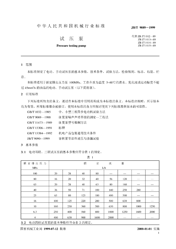 JB/T 9089-1999 标准预览