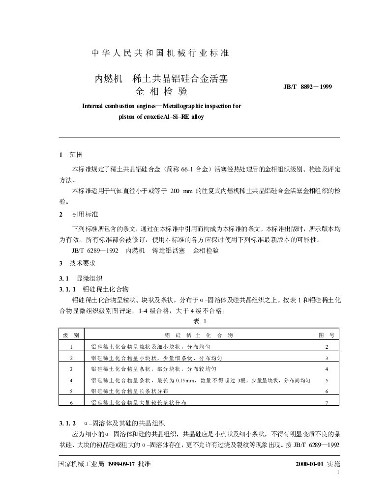 JB/T 8892-1999 标准预览