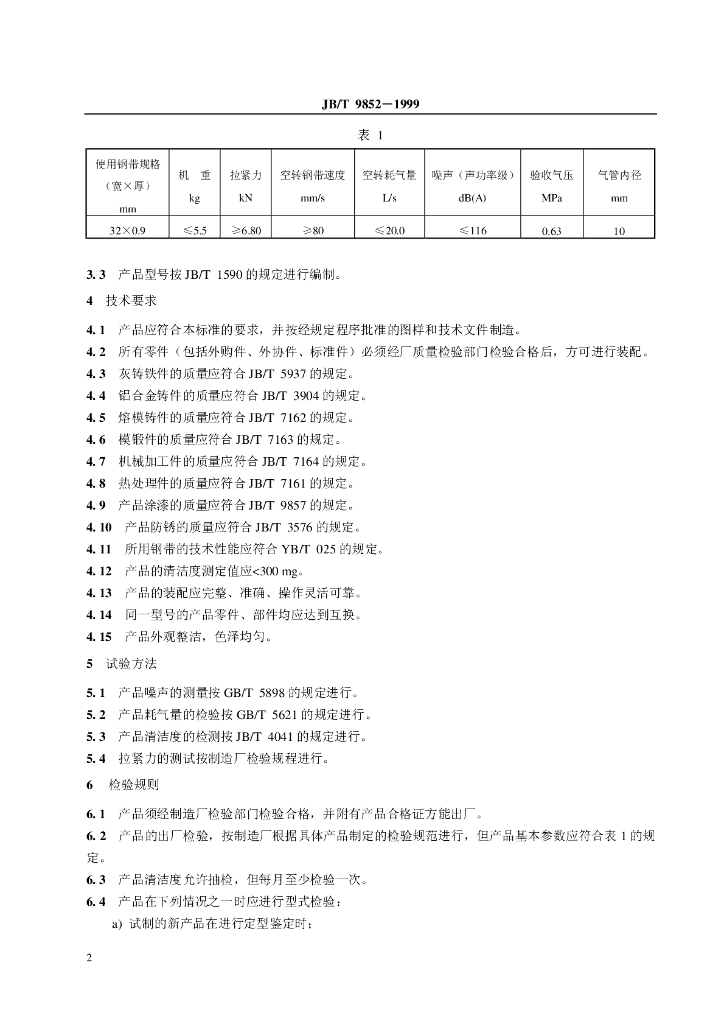 JB/T 9852-1999 标准预览