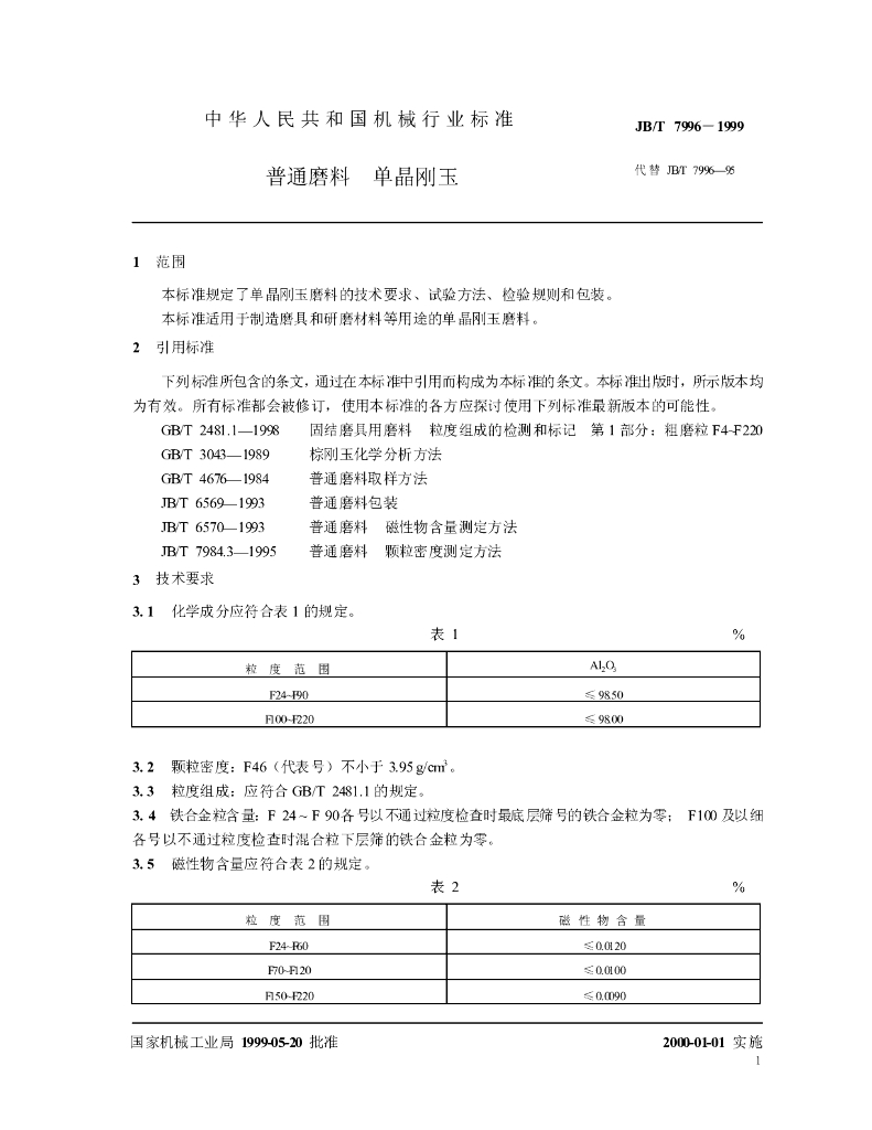 JB/T 7996-1999 标准预览