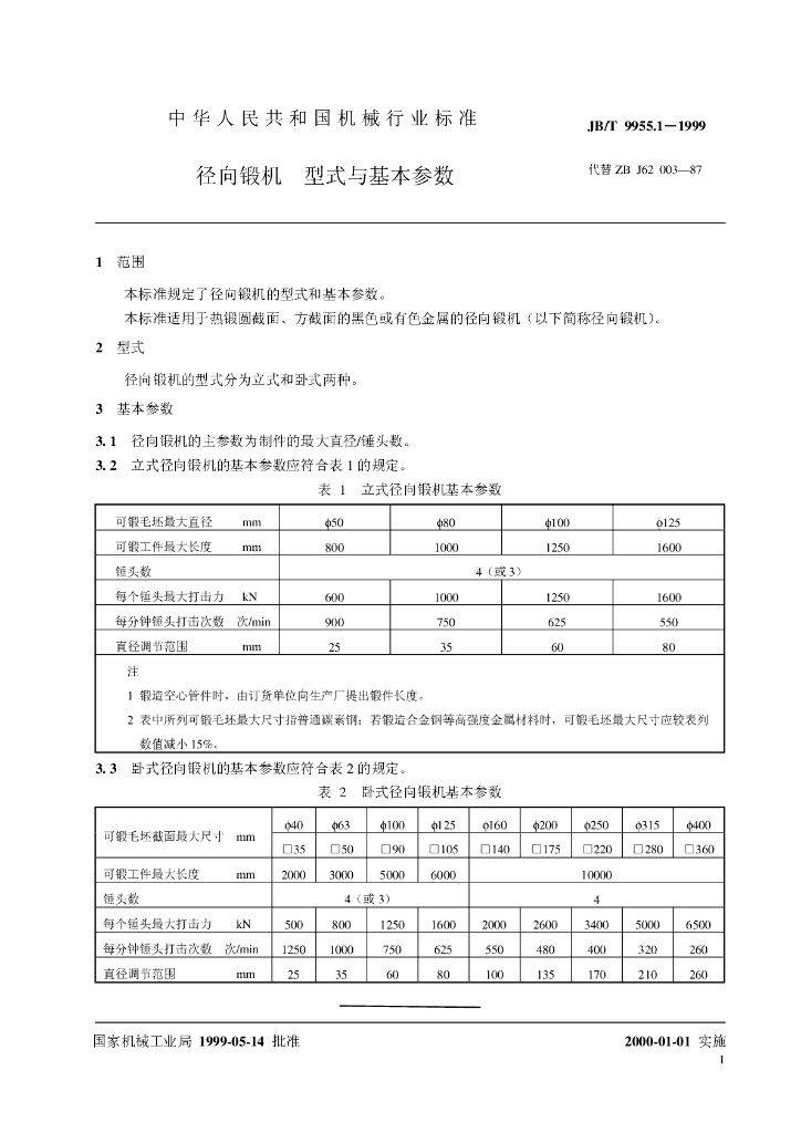 JB/T 9955.1-1999 标准预览